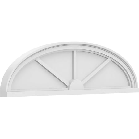 Ekena Millwork Elliptical 3 Spoke Architectural Grade PVC Pediment, 40"W x 11"H x 2"P PEDPS040X110ELL03